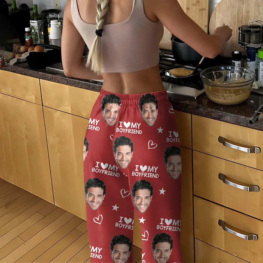Custom Photo I Love My Boyfriend/Girlfriend Valentine's Gift Pajamas For Couple TH10 892335 - Image 5