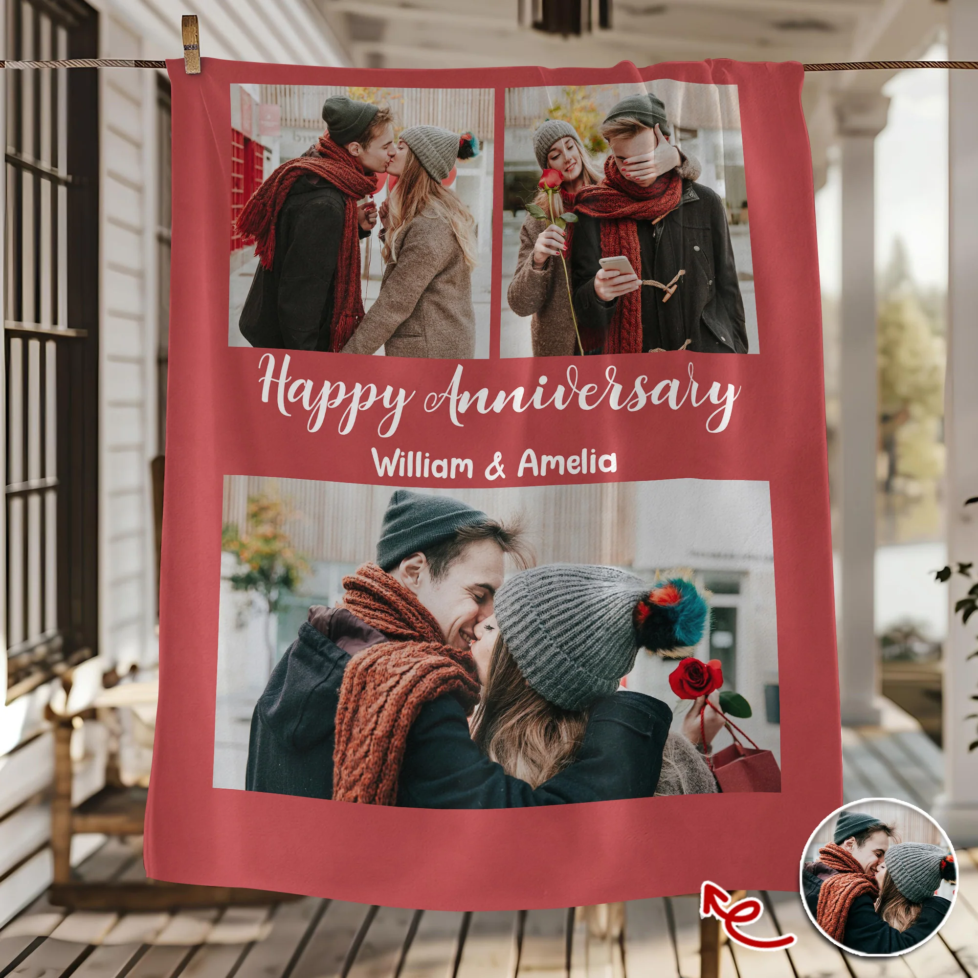Custom Photo I Love You Forever Valentine Gift Blanket For Couple TH10 896861 - Image 2