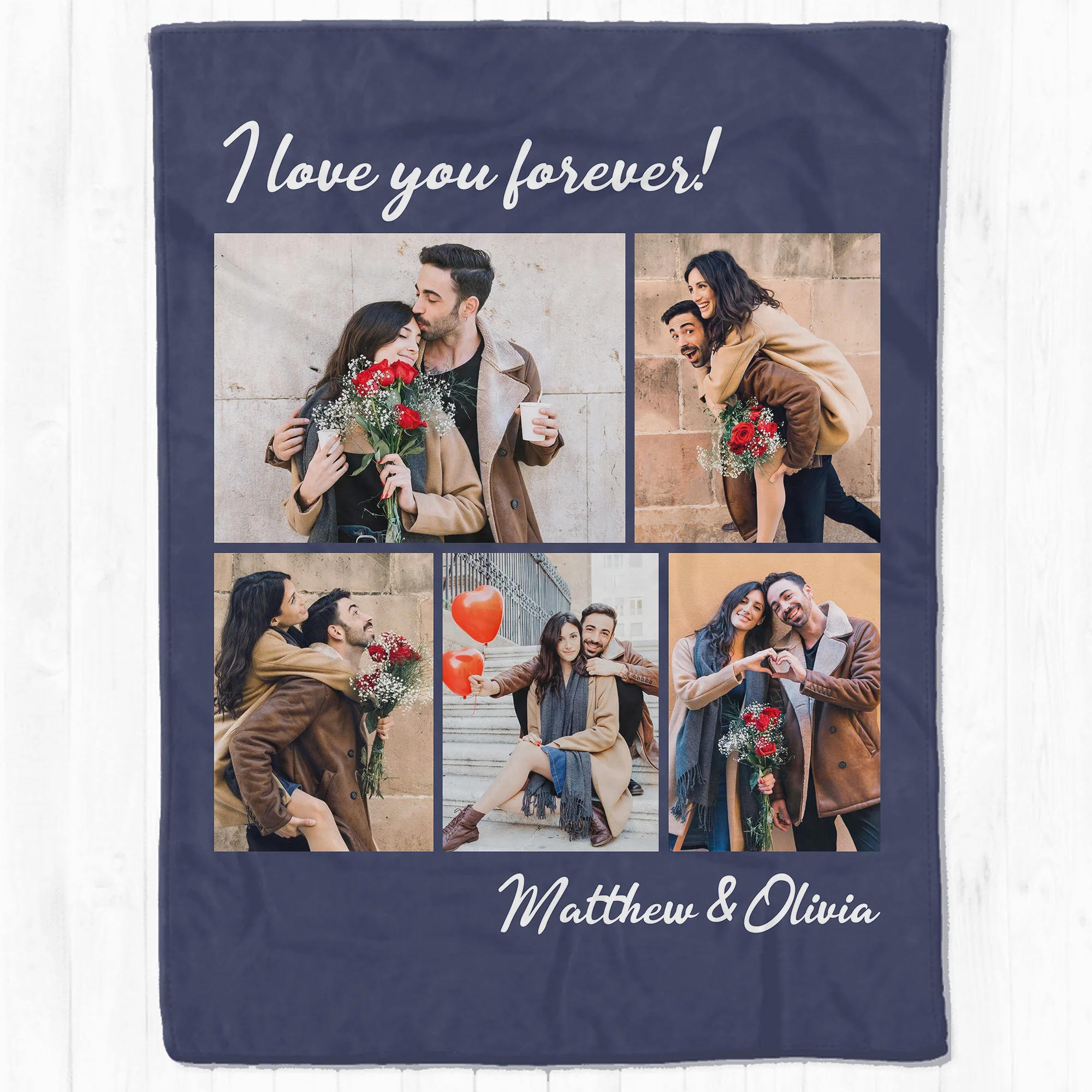 Custom Photo I Love You Forever Valentine Gift Blanket For Couple TH10 896861 - Image 4