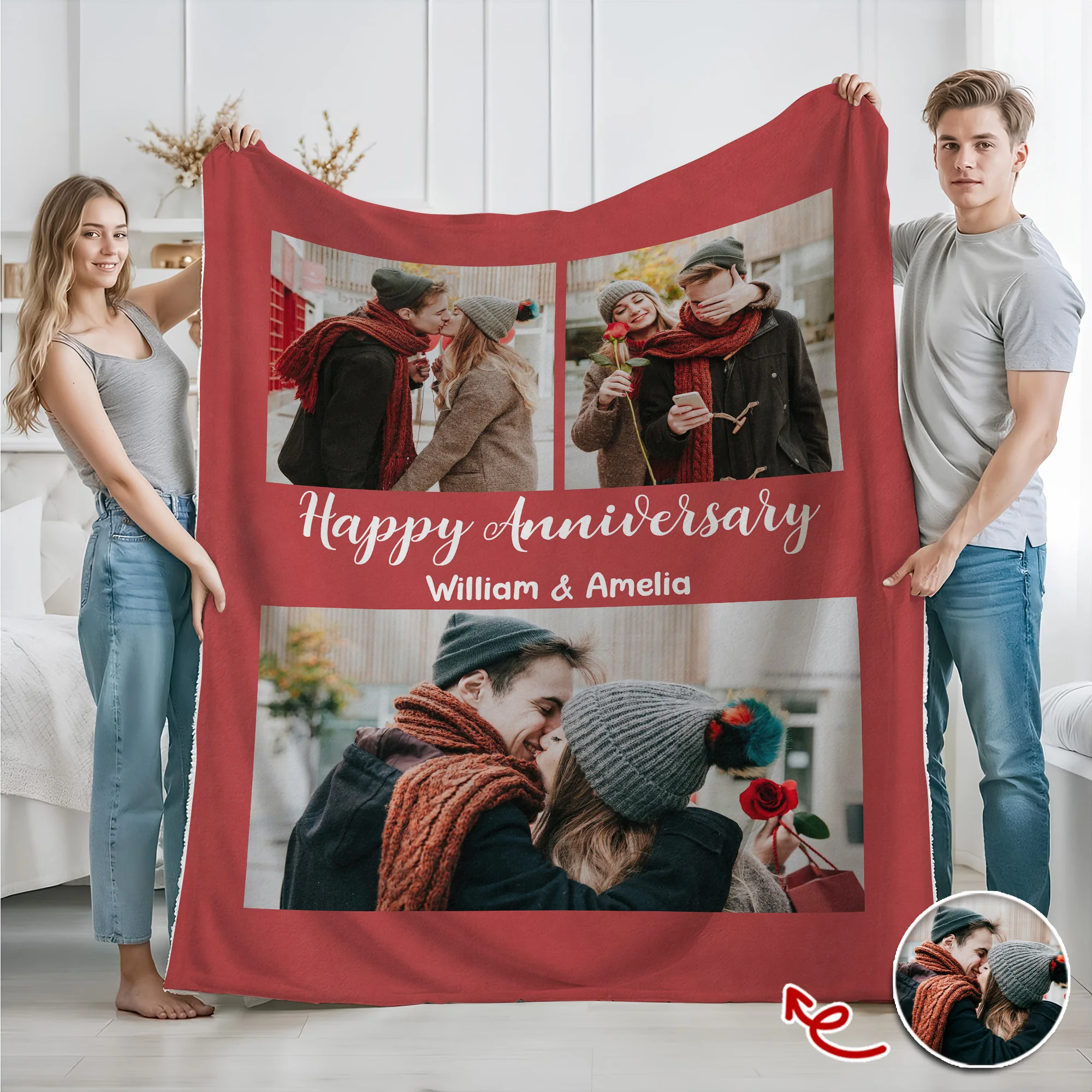 Custom Photo I Love You Forever Valentine Gift Blanket For Couple TH10 896861 - Image 7