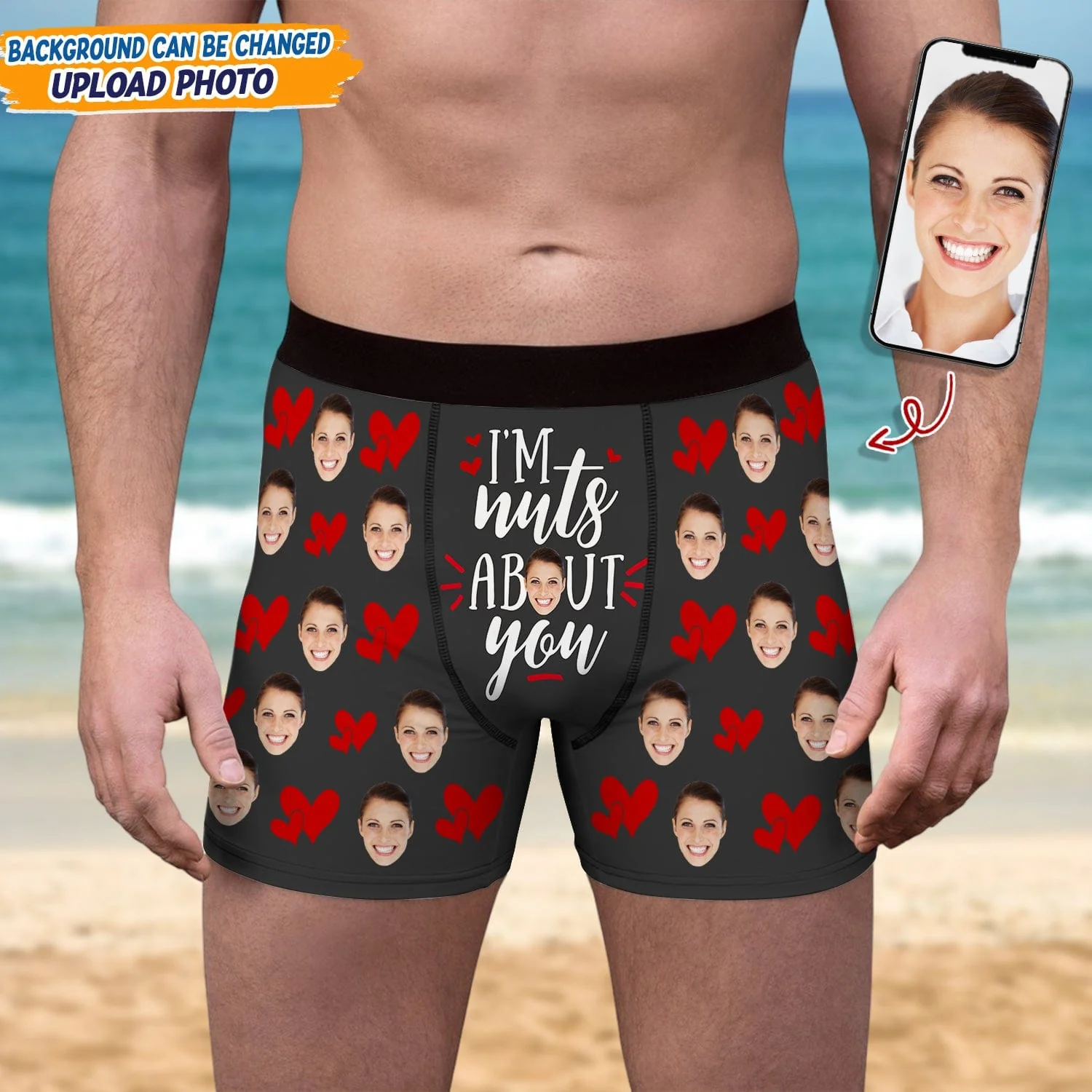 Custom Photo I'm Nuts About You Boxer Briefs TA29 889509 - Image 3