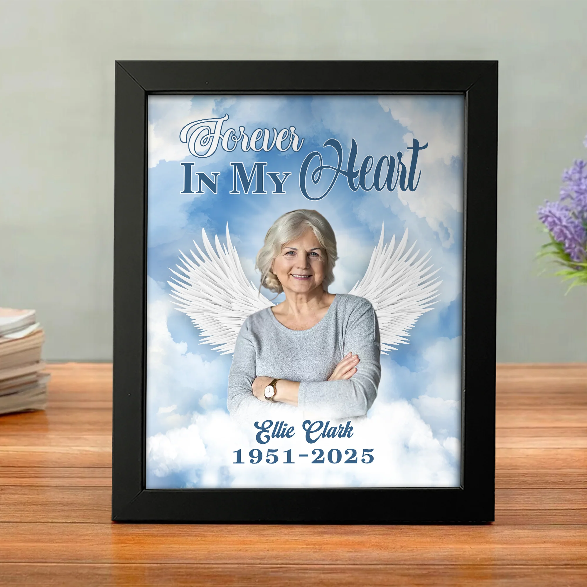 Custom Photo In Loving Memory Memorial Heaven Picture Frame TH10 892501 - Image 3