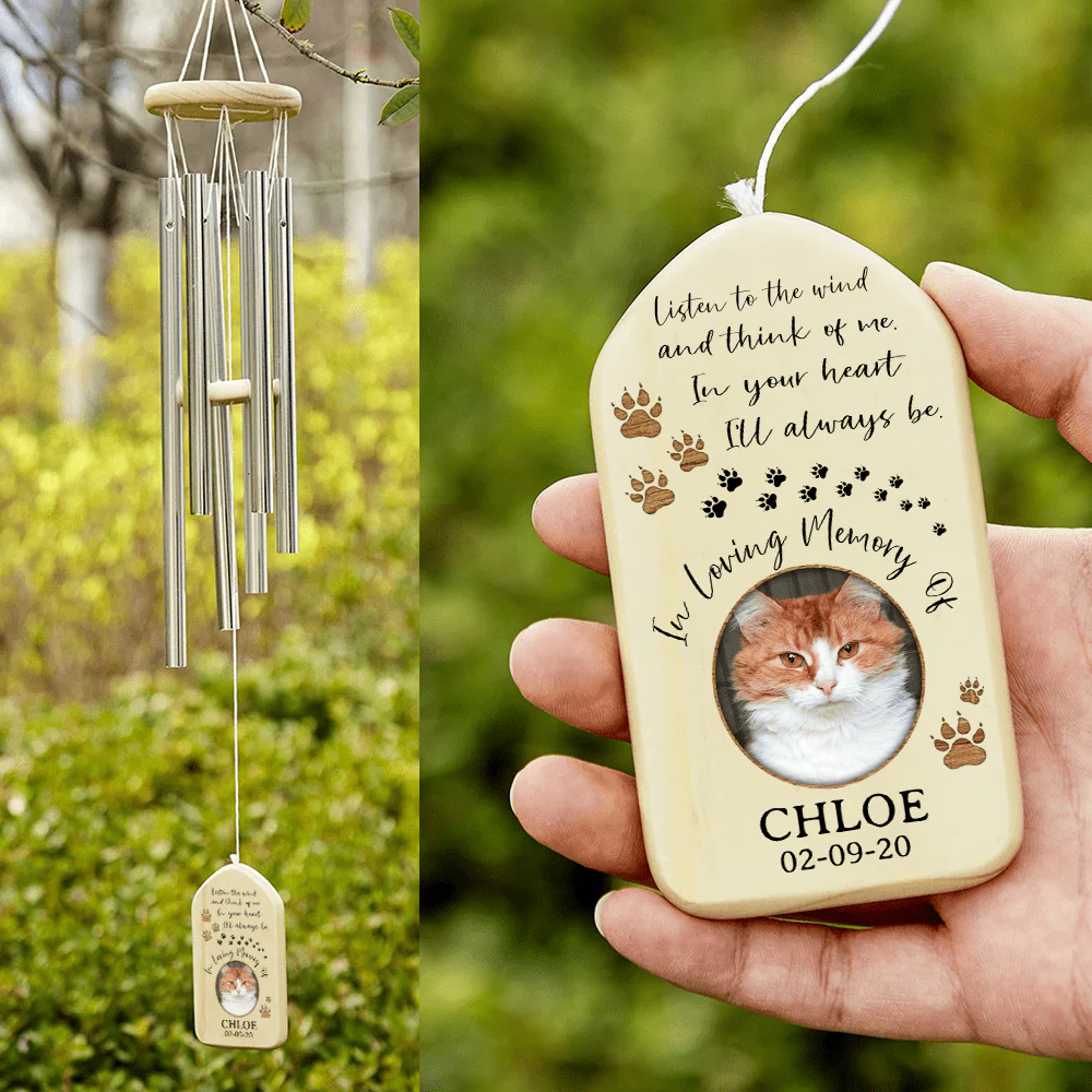 Custom Photo In Loving Memory Of My Cat Memorial Wind Chimes N304 889937