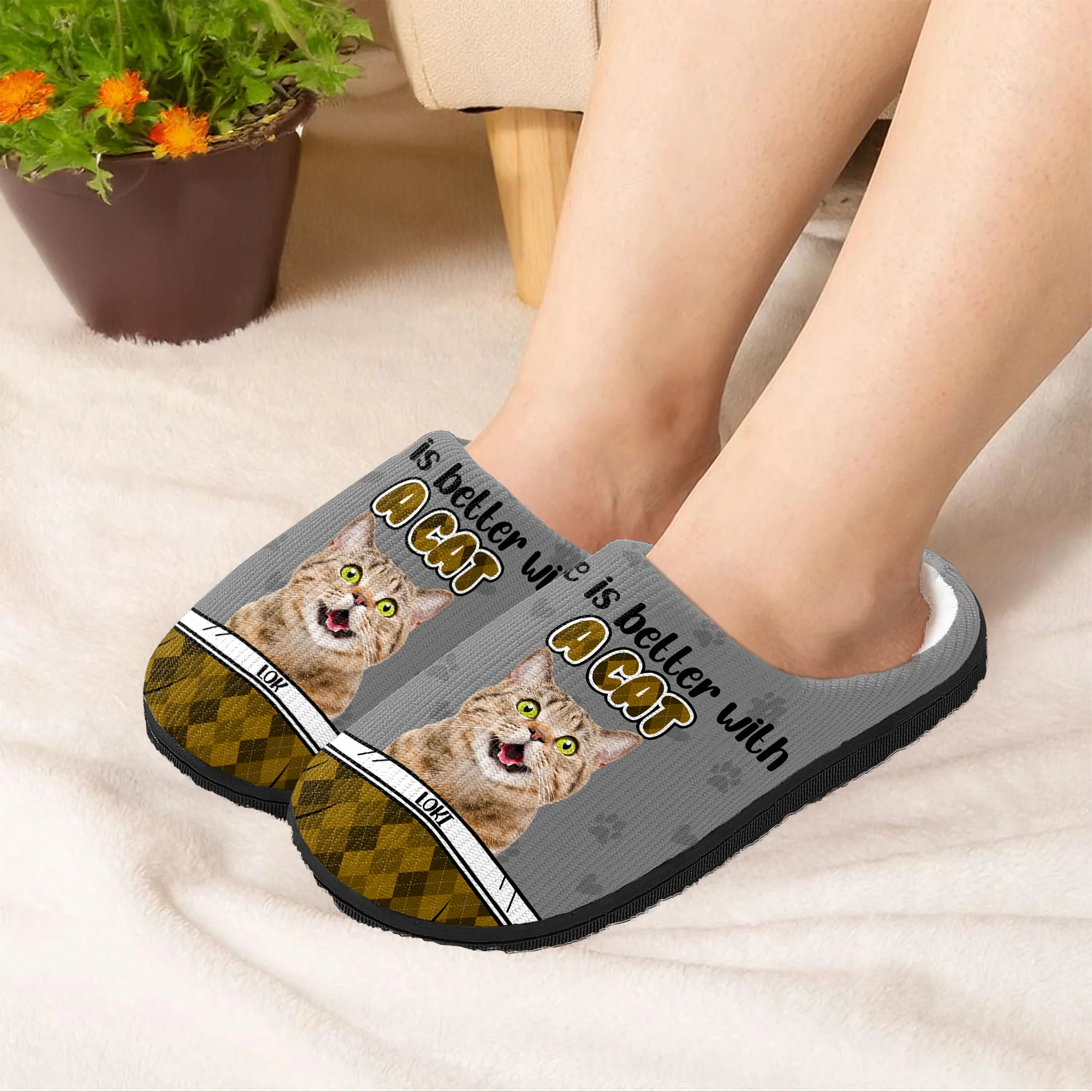 Custom Photo Life Is Better With A Cat Slipper TH10 896253 - Image 4