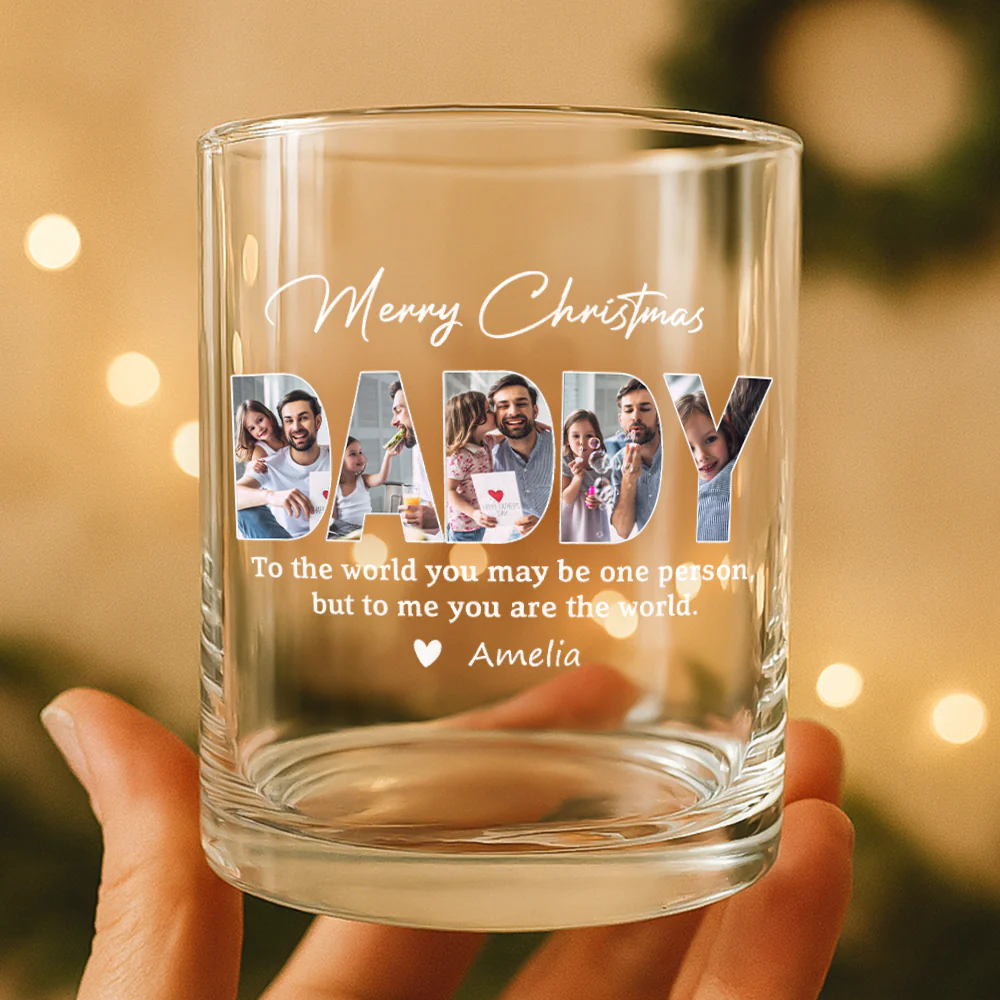 Custom Photo Merry Christmas Family Whiskey Glass TH10 896535 - Image 6