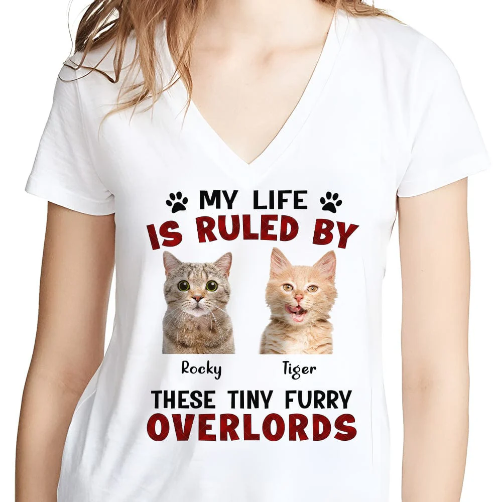 Custom Photo My Life Is Ruined By A Tiny Furry Overlord Shirt NHS87 889143 - Image 2