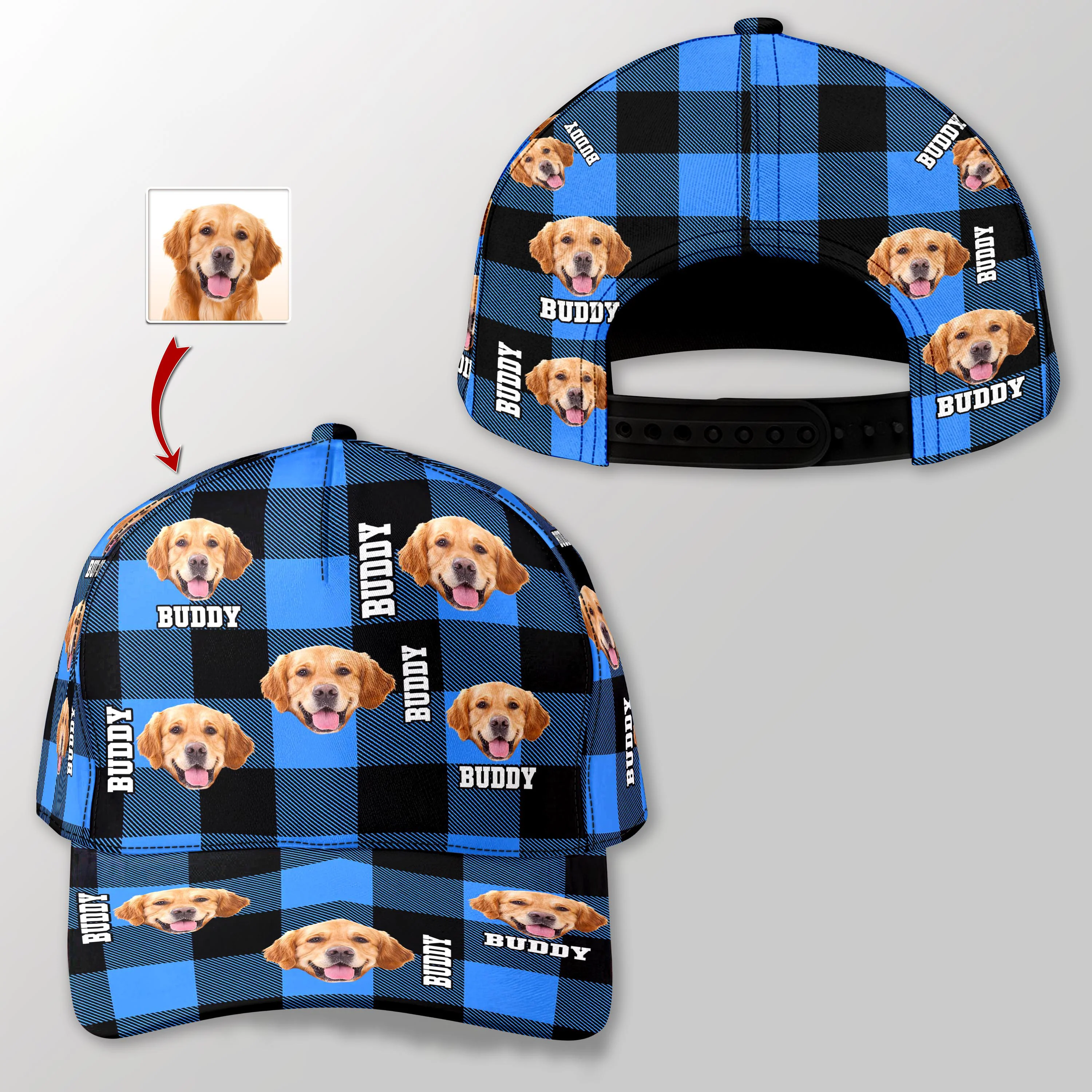 Custom Photo Name Dog Cat Classic Cap TH10 894367 - Image 8