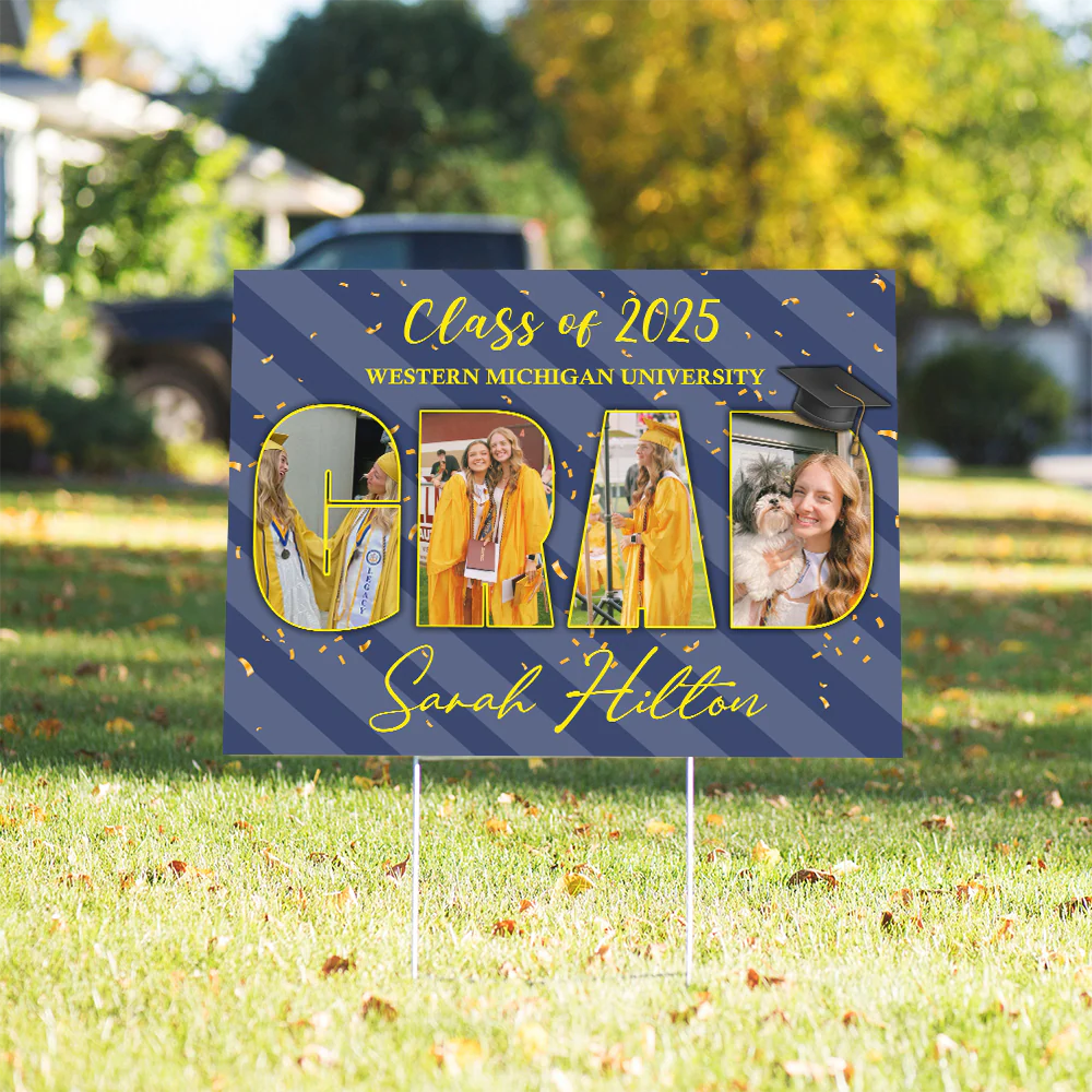 Custom Photo On Graduation Yard Sign TH10 892475 - Image 4