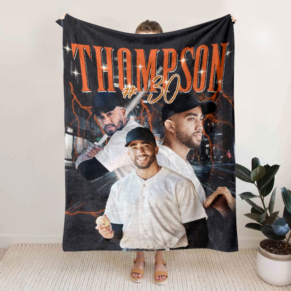 Custom Photo Retro Vintage For Sport Lover Blanket T286 890089