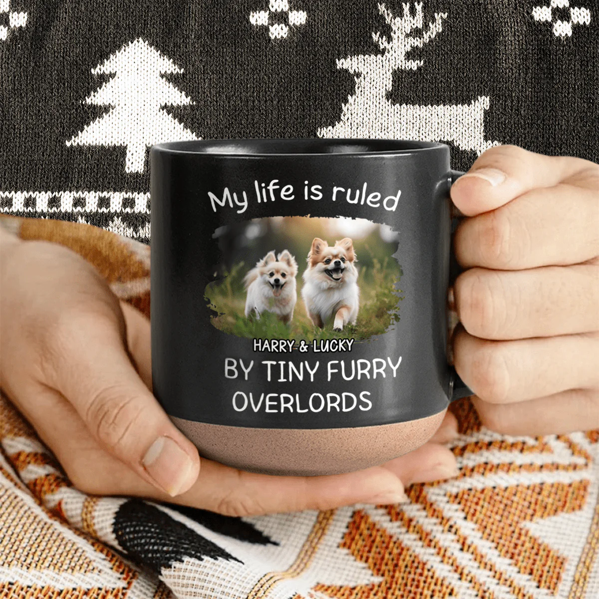 Custom Photo Ruled By Tiny Furry Overlord For Dog Lover Pottery Mug TH10 892085 - Image 2