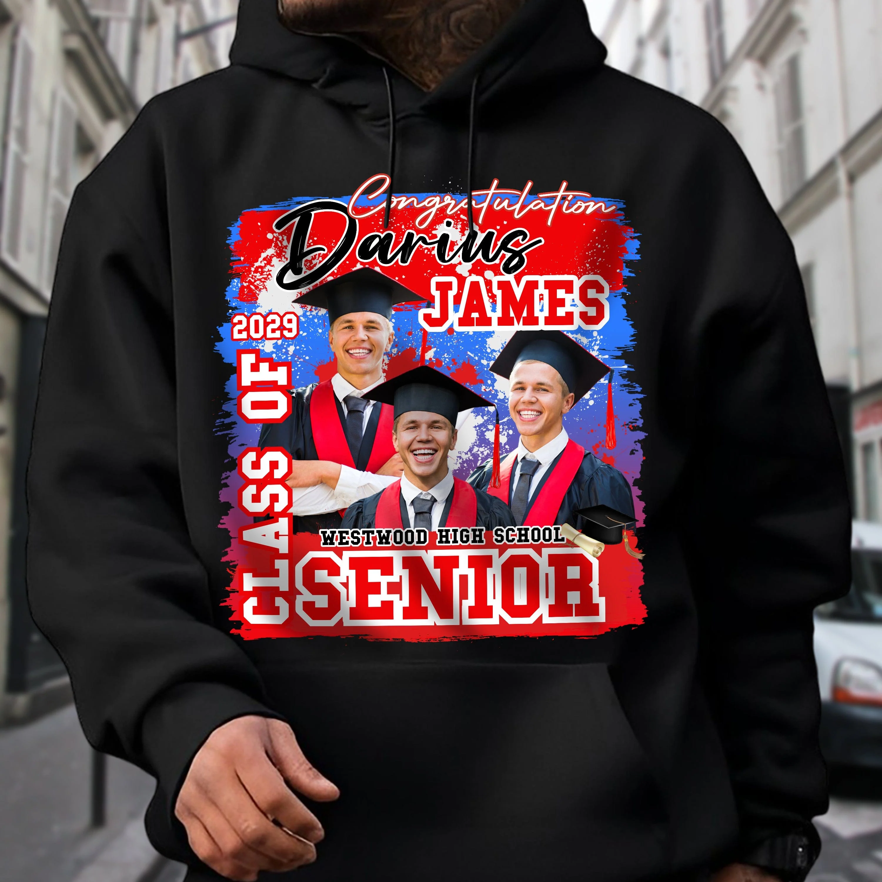 Custom Photo Senior Class Of 2024 Graduation Dark Shirt N304 890093 - Image 5