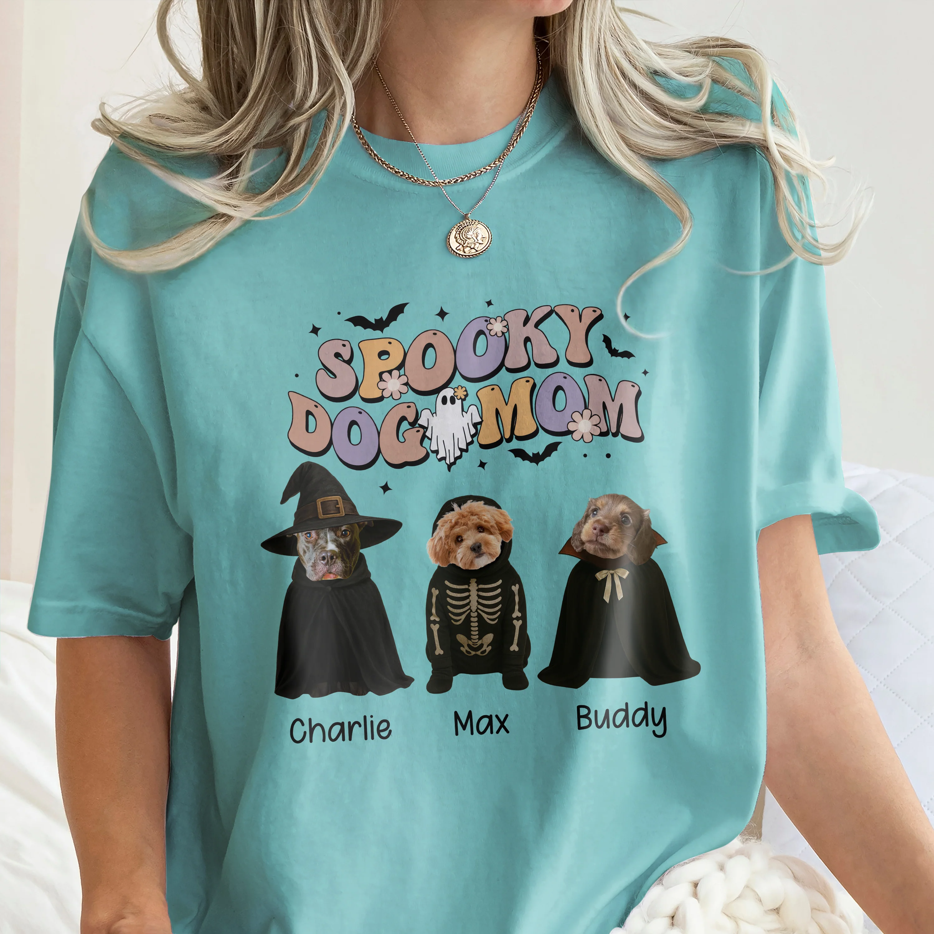 Custom Photo Spooky Dog Mom Comfort Shirt For Halloween TH10 896159 - Image 3