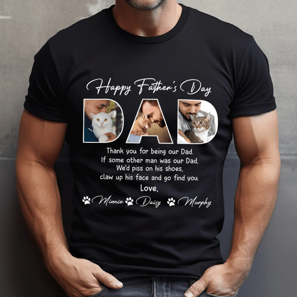 Custom Photo Thank You For Being My Dad Father's Day Dark Shirt TH10 890903