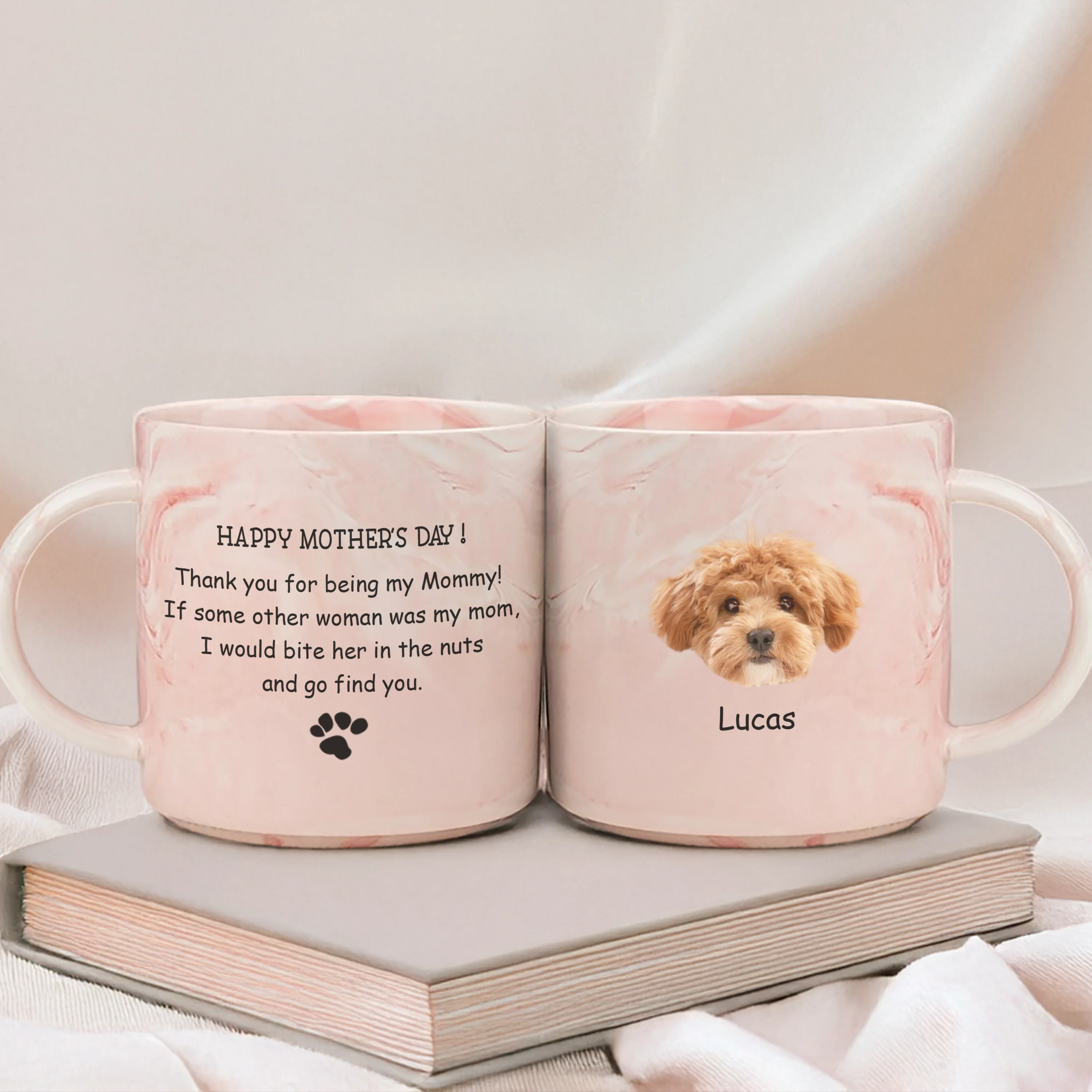 Custom Photo Thank You For Being My Mommy Marble Mug TH10 892441 - Image 6