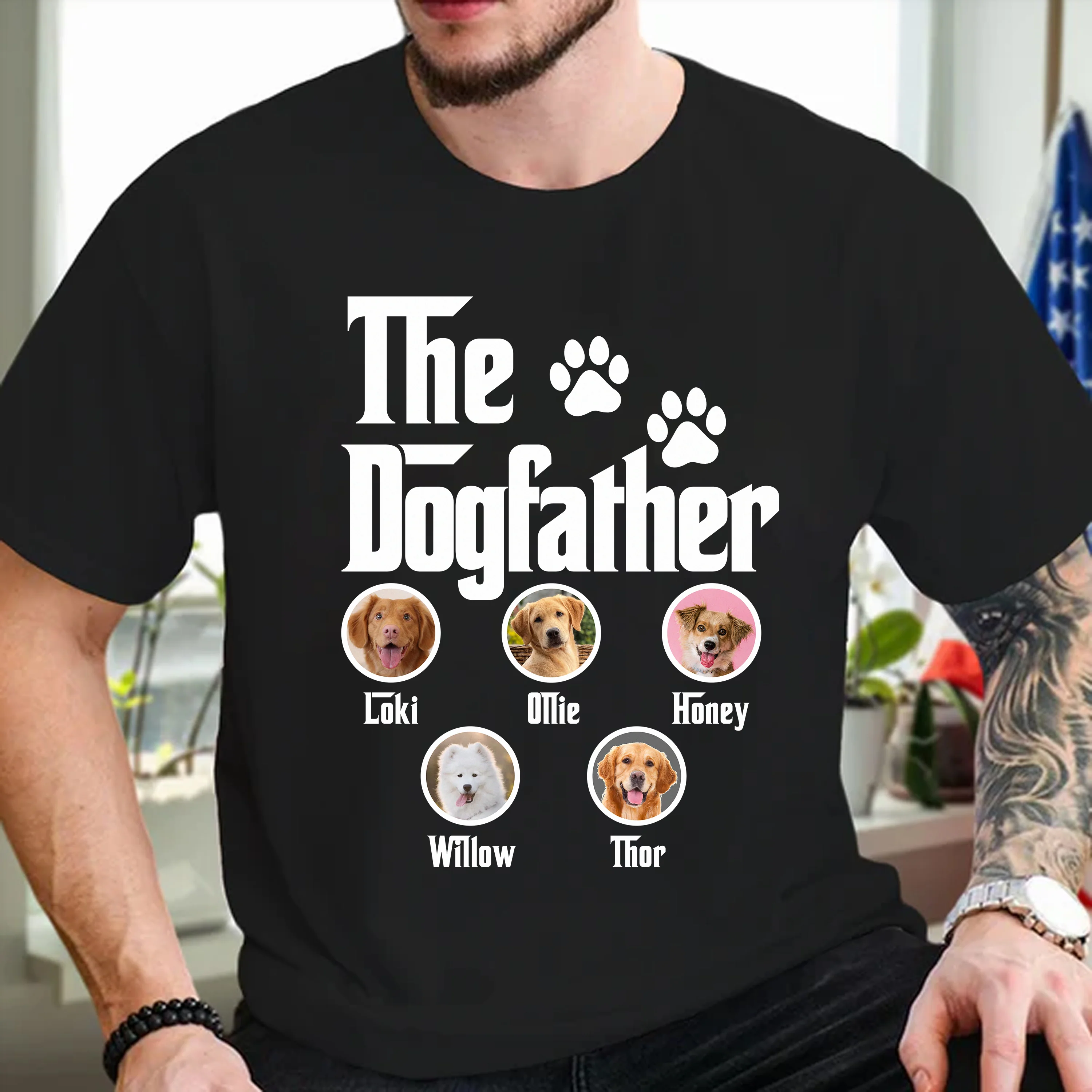 Custom Photo The Dogfather Dark Shirt For Dad TH10 892911 - Image 5