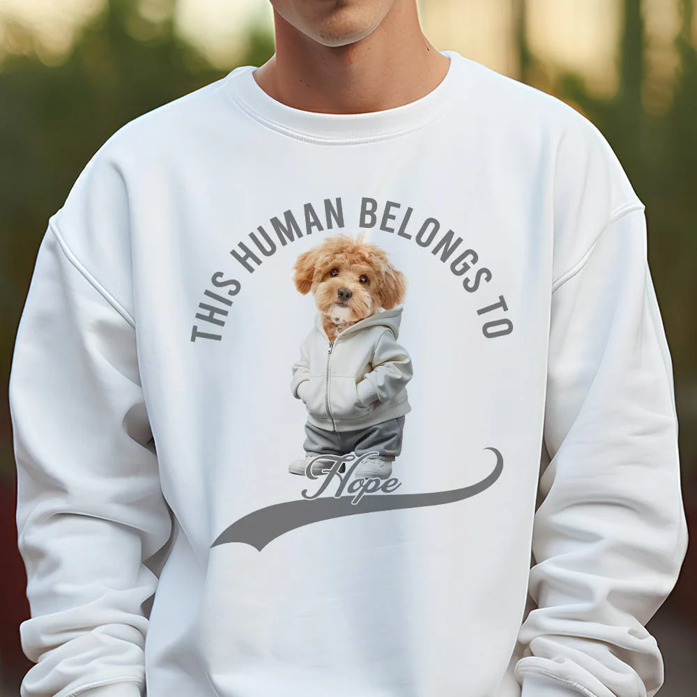 Custom Photo This Human Belongs To Dog Cat Shirt TH10 892377 - Image 3