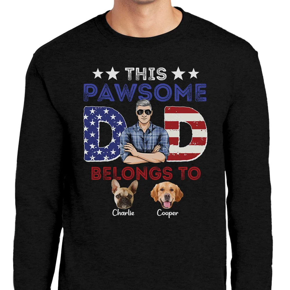 Custom Photo This Pawsome Dad Belongs To Dog Shirt TA29 889409 - Image 5