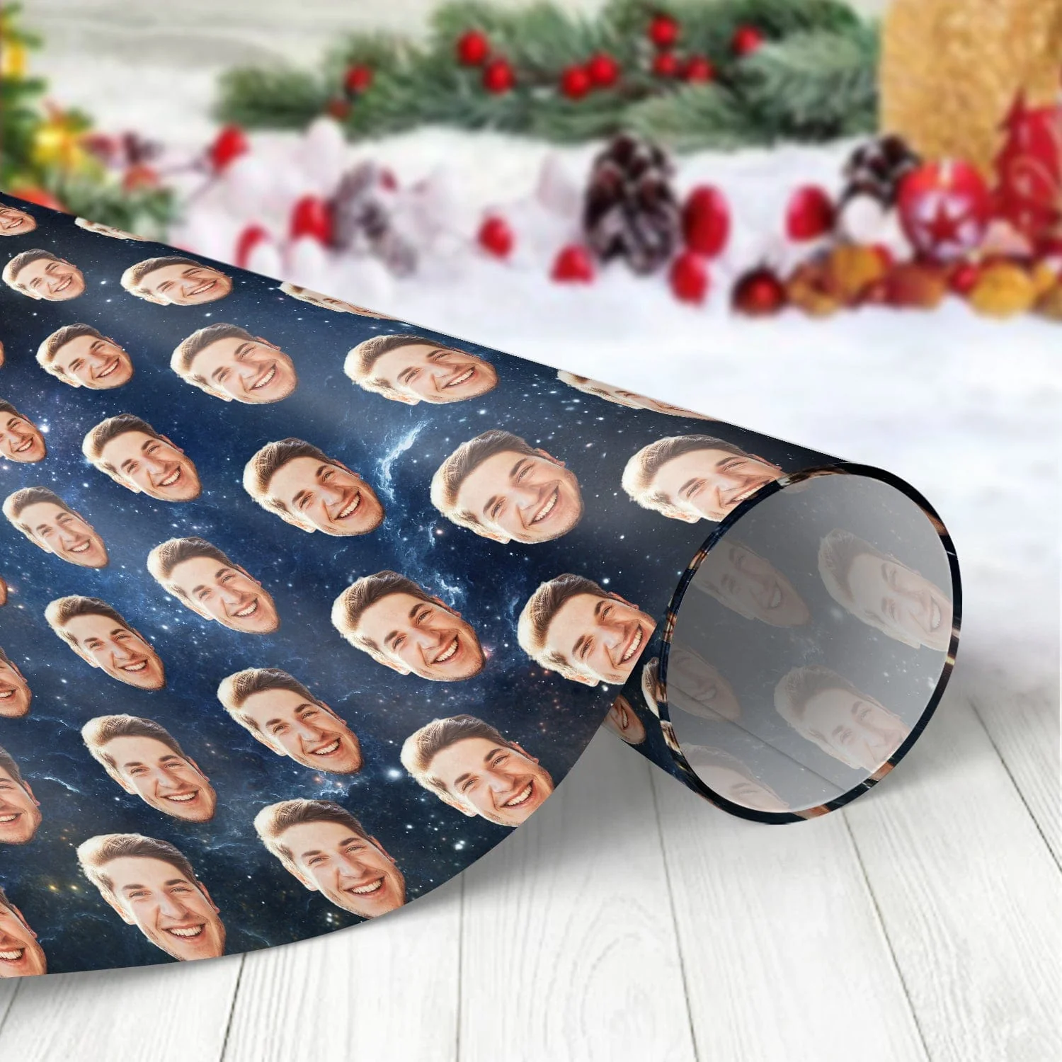 Custom Family Photo Tie Dye Background Wrapping Paper TH10 892209 - Image 2
