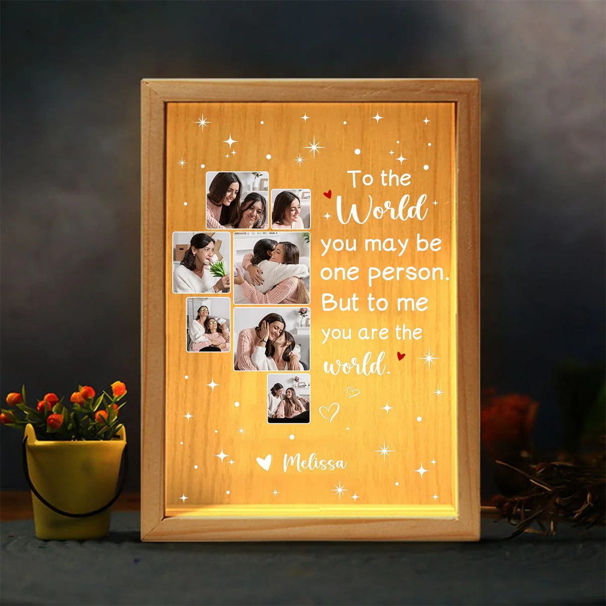 Custom Photo To Me You Are The World Mother's Day Light Box TA29 890213 - Image 2