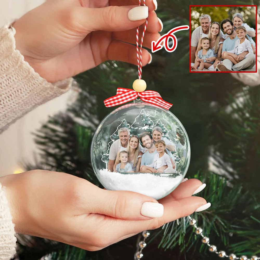 Custom Photo Together Is Our Favorite Place 3D Ball Ornament For Christmas TH10 896069 - Image 5