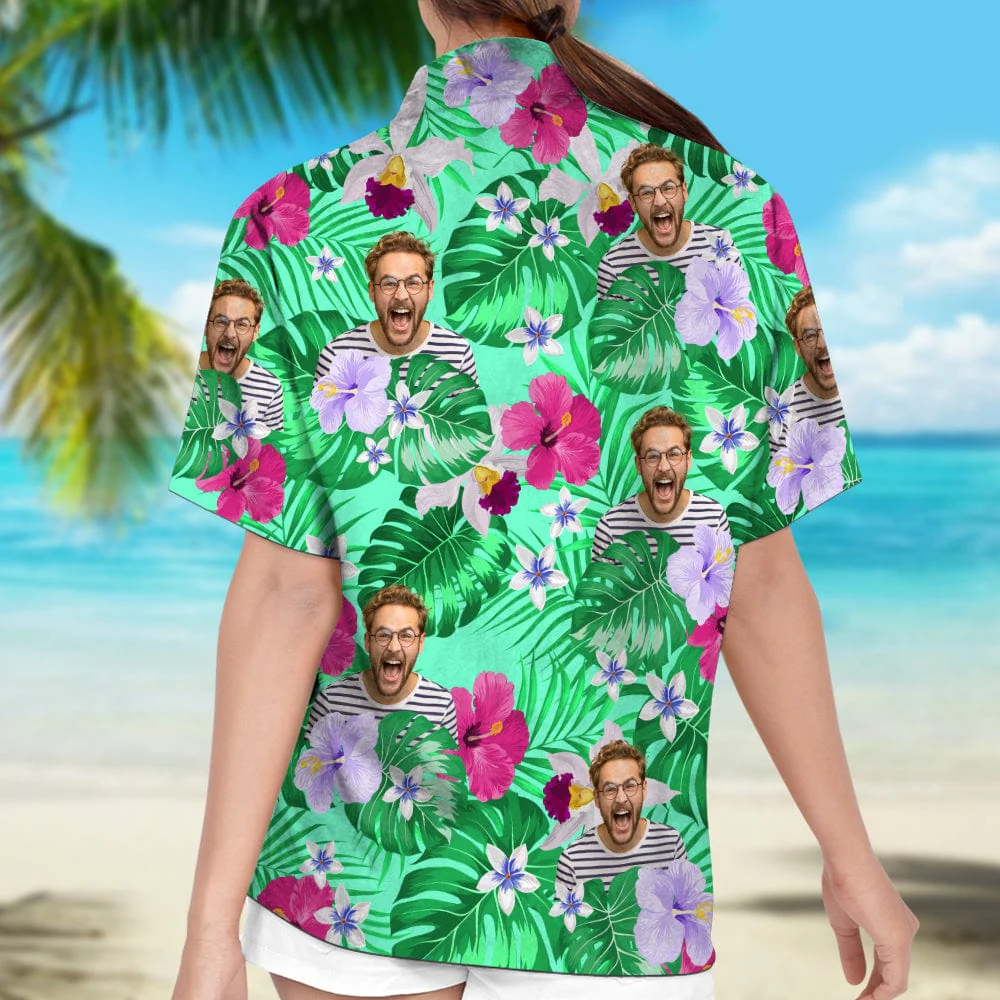 Custom Photo Tropical Style Woman Hawaii Shirt TA29 889565 - Image 2