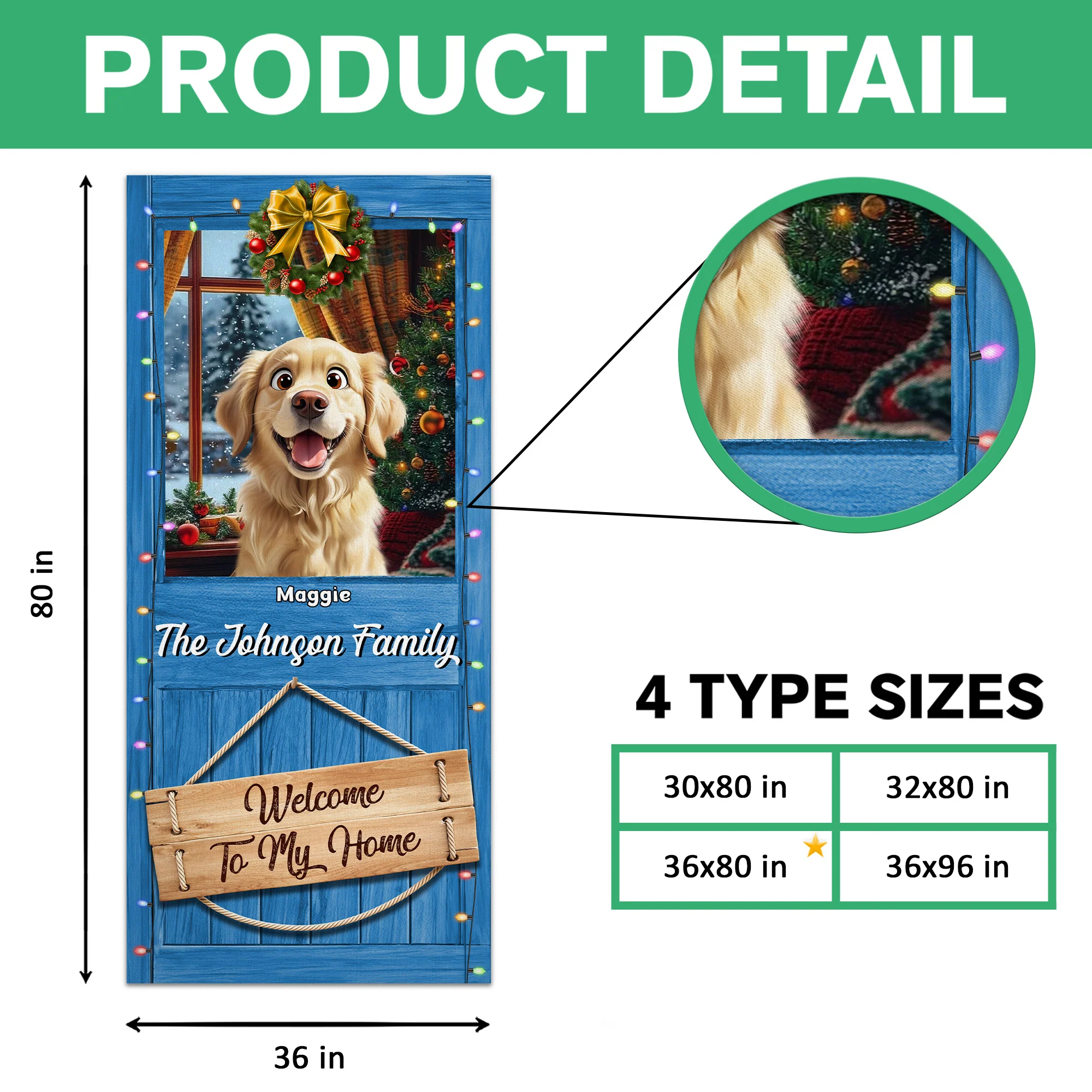 Custom Photo Welcome To My Home Door Cover For Dog Lover TH10 896539 - Image 7