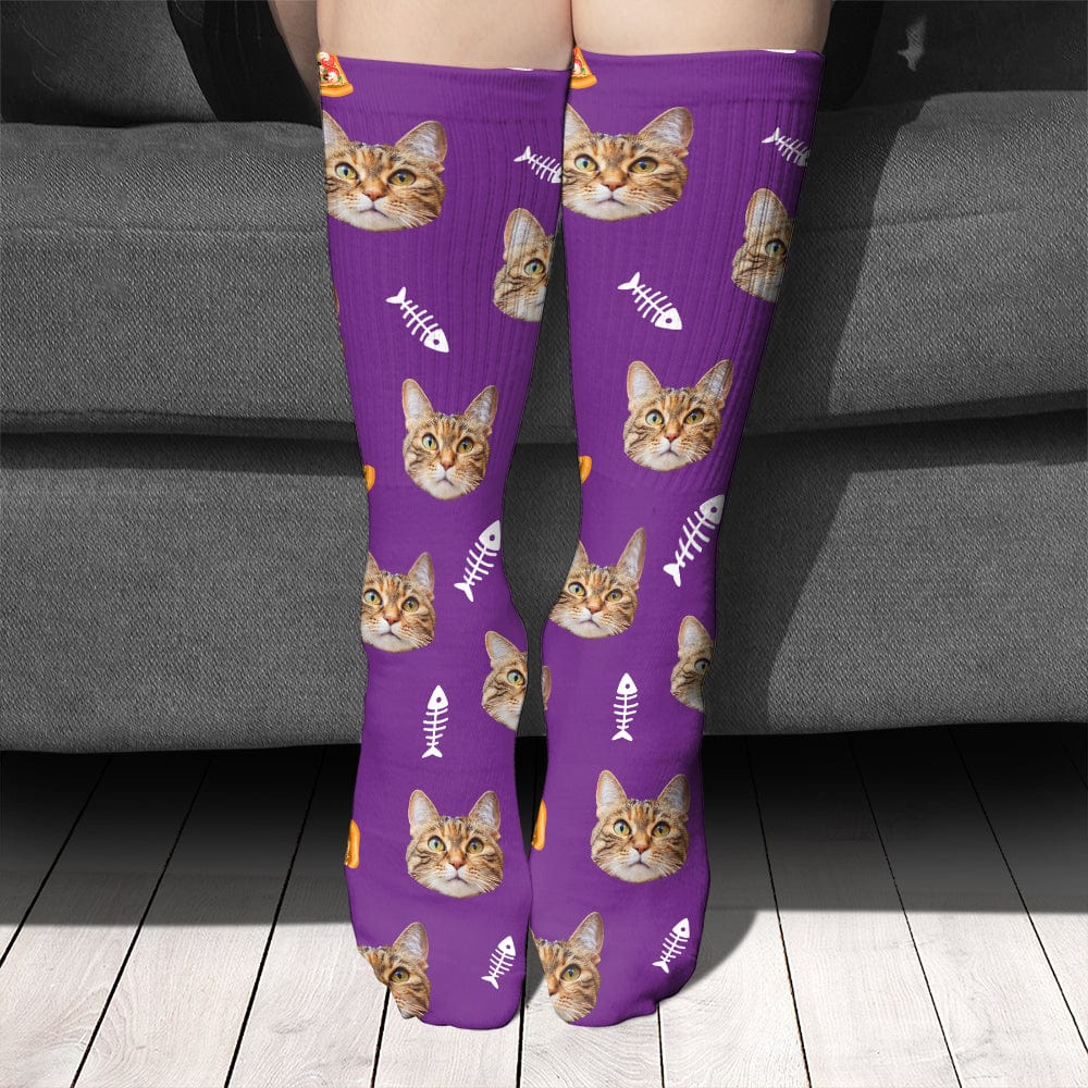 Custom Photo With Accessories Pattern Dog Cat Sock N304 890231 - Image 3