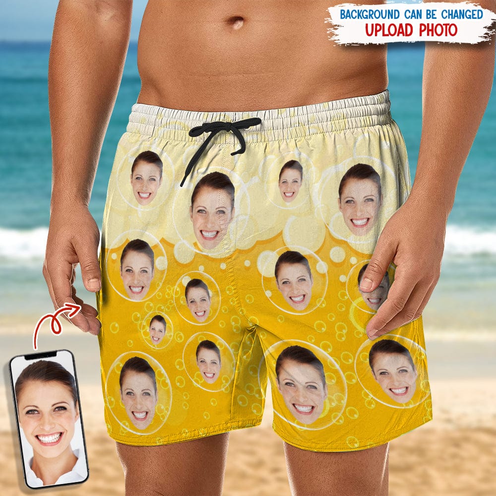 Custom Photo With Beer Bubble Beach Short TA29 889295
