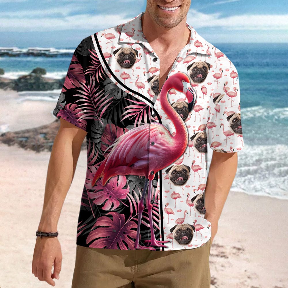 Custom Photo With Flamingo Icon Dog Hawaii Shirt K228 890531 - Image 2