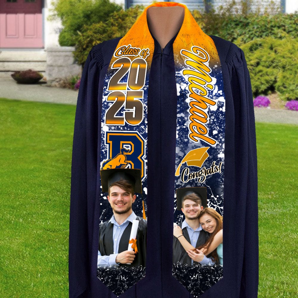 Custom Photo With Grunge Graduation Stoles N369 890697 CH07 - Image 4