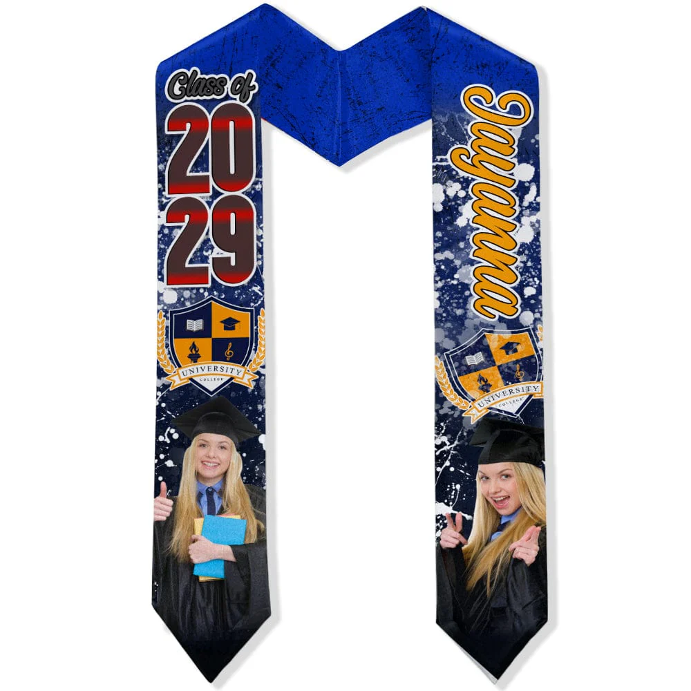 Custom Photo With Grunge Graduation Stoles N369 890697 CH07 - Image 42