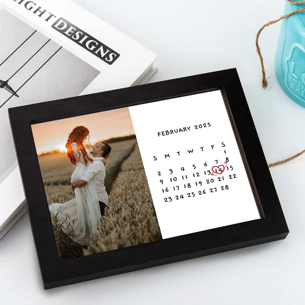 Custom Photo With Valentine Calendar Date For Couple Picture Frame TH10 892203 - Image 3
