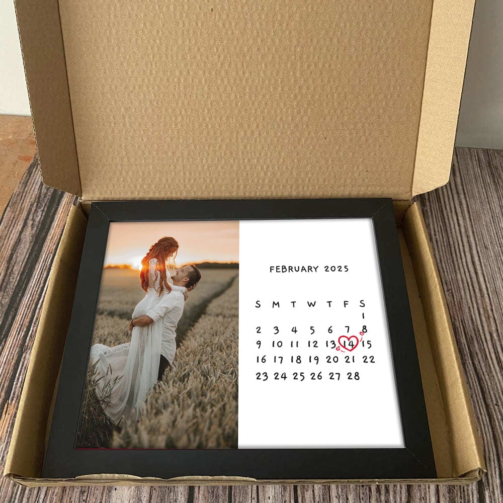 Custom Photo With Valentine Calendar Date For Couple Picture Frame TH10 892203 - Image 4