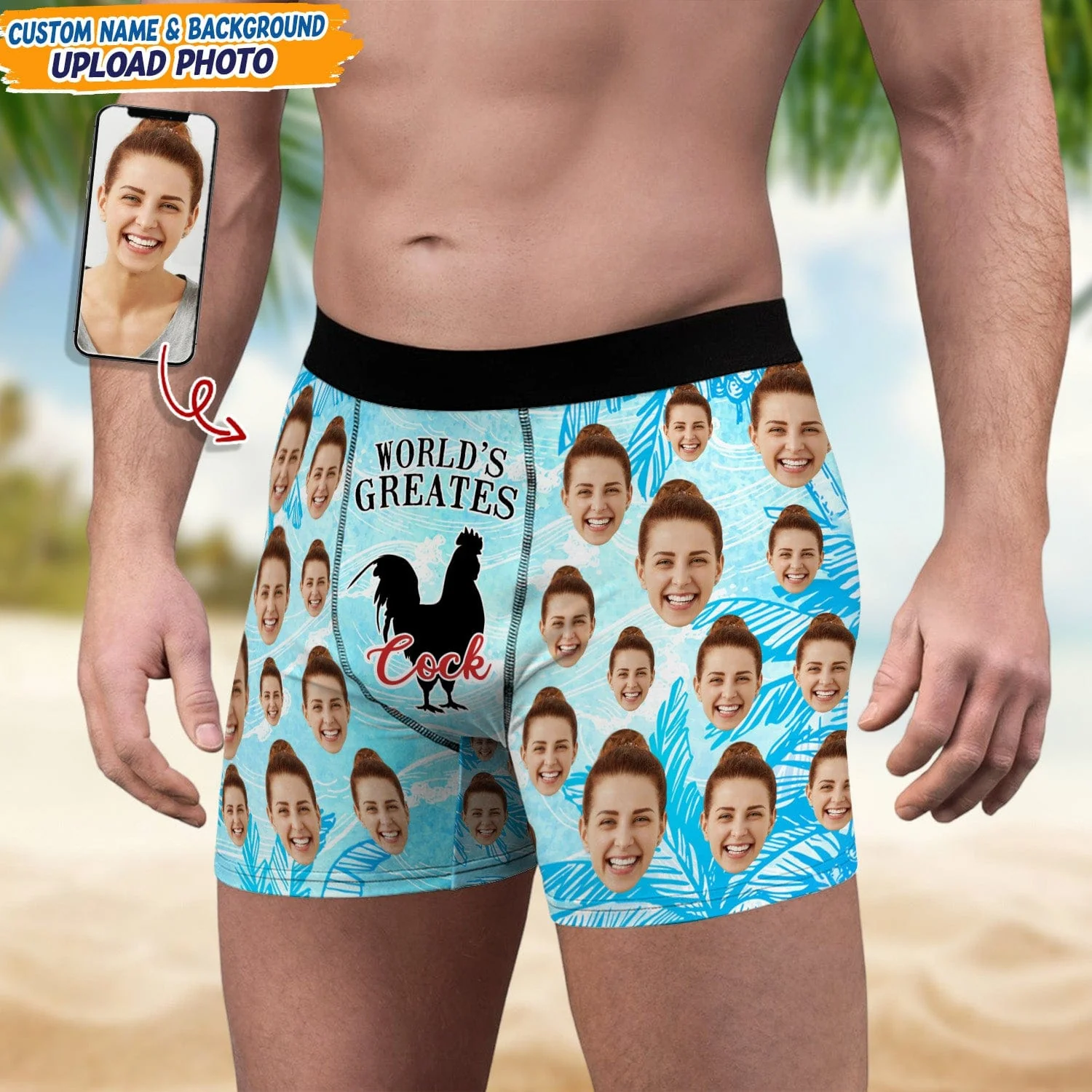 Custom Photo Worlds Greatest Cock Custom Mens All Over Print Boxer Briefs N304 889427 - Image 6