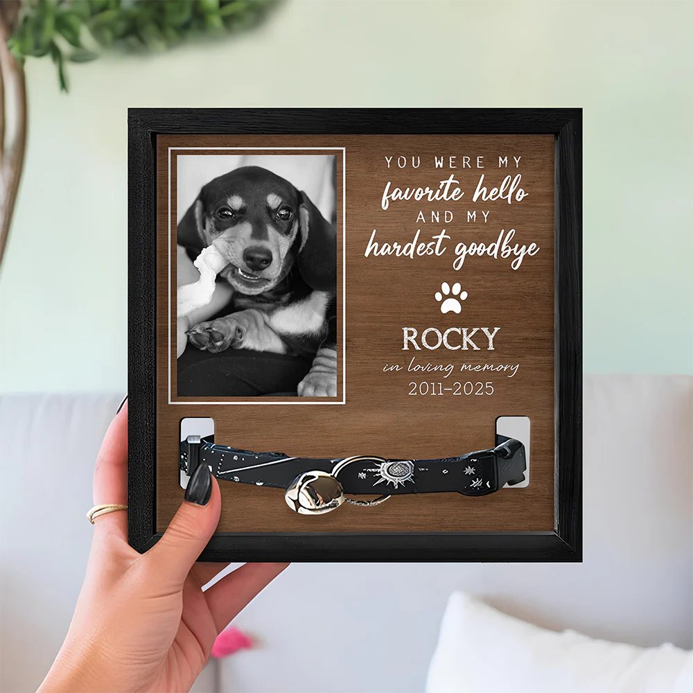 Custom Photo You Were My Favorite Hello And My Hardest Goodbye Memorial Square Collar Frame TH10 892651 - Image 8