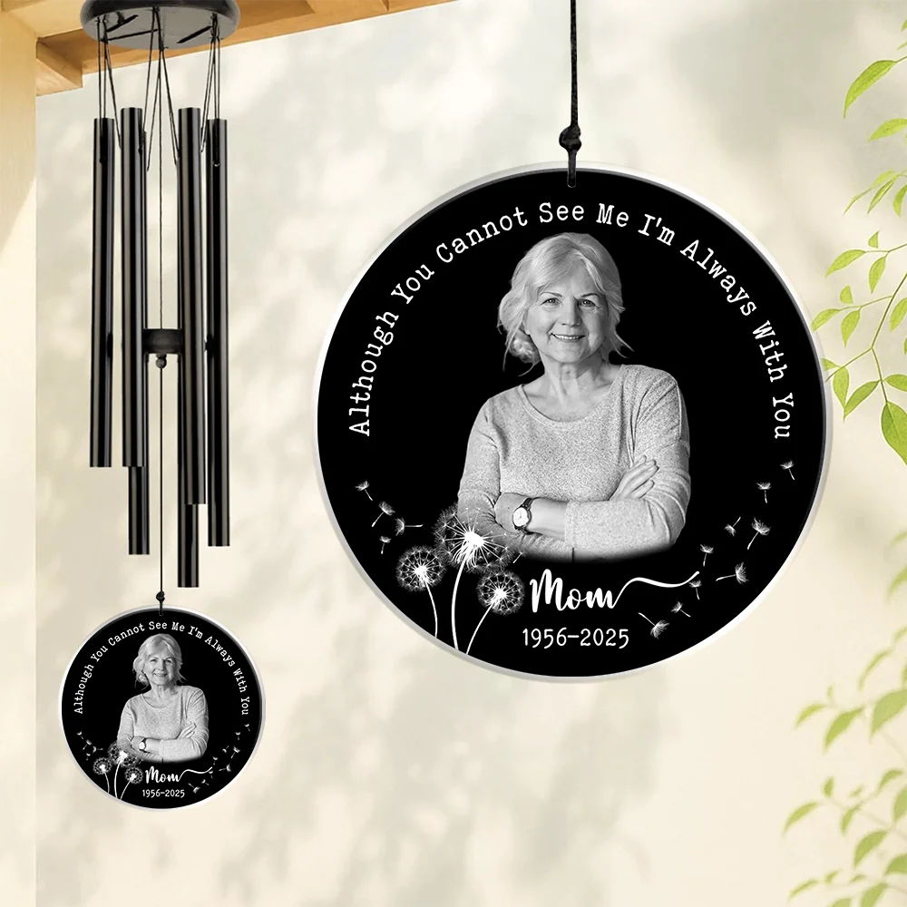 Custom Photo Your Wings Were Ready But Our Hearts Were Not Acrylic Wind Chimes TH10 894211 - Image 3