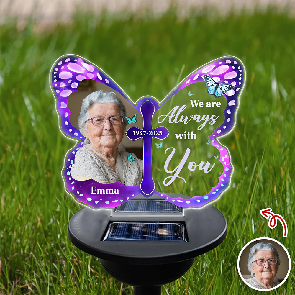 Custom Photo Your Wings Were Ready Solar Light Memorial TH10 896051 - Image 2