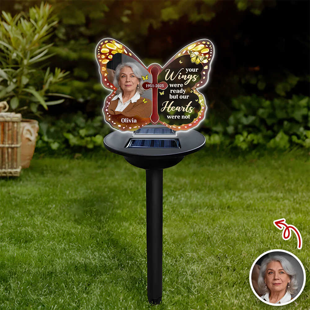 Custom Photo Your Wings Were Ready Solar Light Memorial TH10 896051 - Image 4