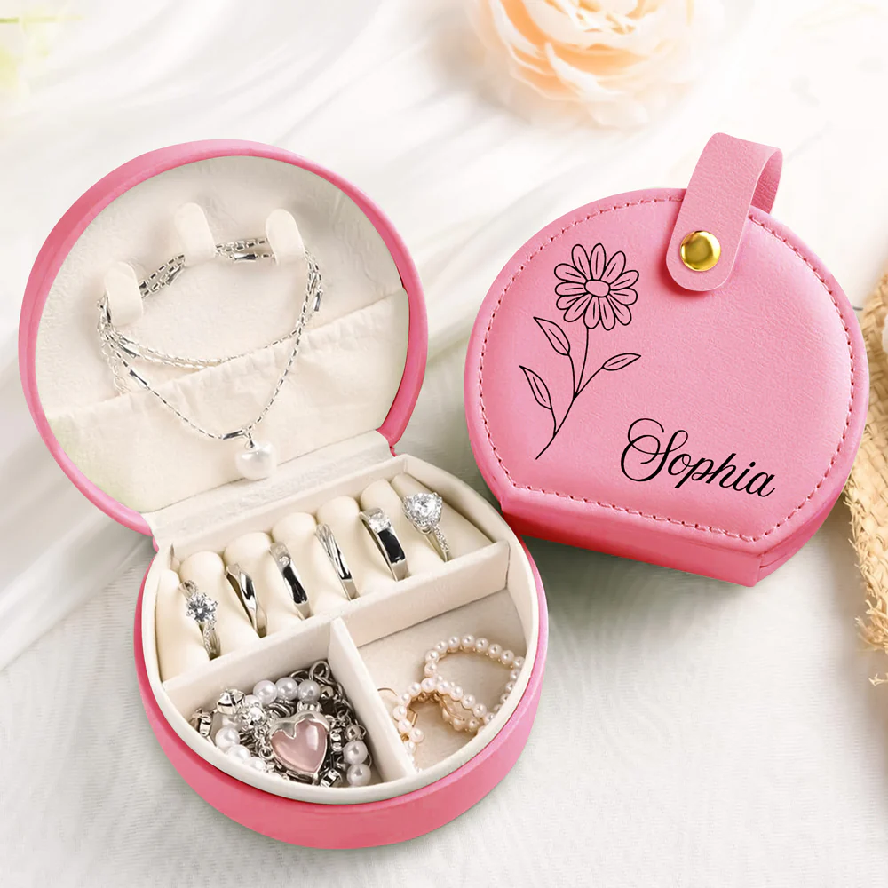 Custom Your Name On Jewelry Box With Handle TH10 894291 - Image 2
