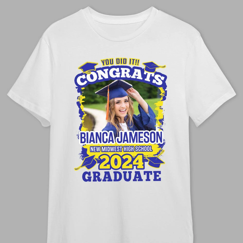 Custom Photo You Did It Congrats Graduation Shirt TA29 890273 - Image 10