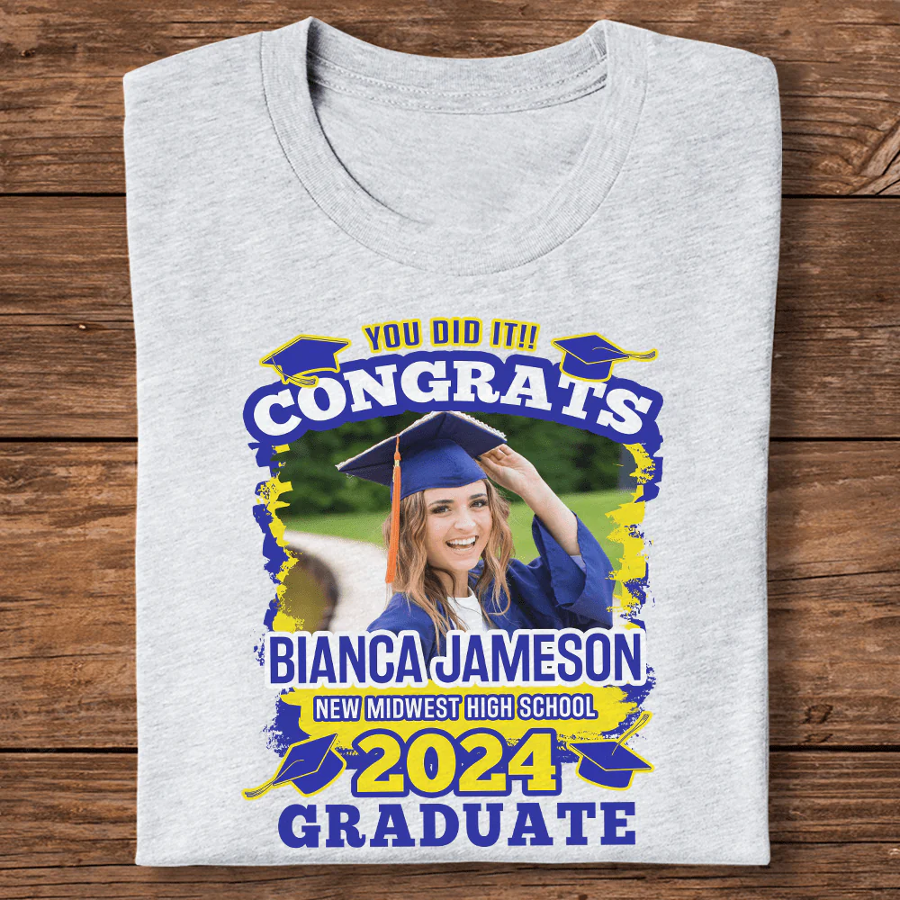 Custom Photo You Did It Congrats Graduation Shirt TA29 890273 - Image 12