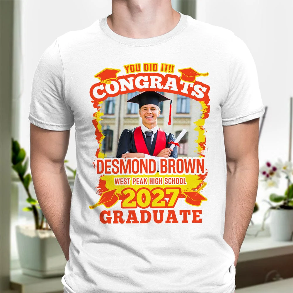 Custom Photo You Did It Congrats Graduation Shirt TA29 890273 - Image 5