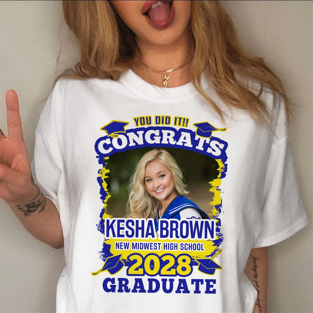 Custom Photo You Did It Congrats Graduation Shirt TA29 890273 - Image 6