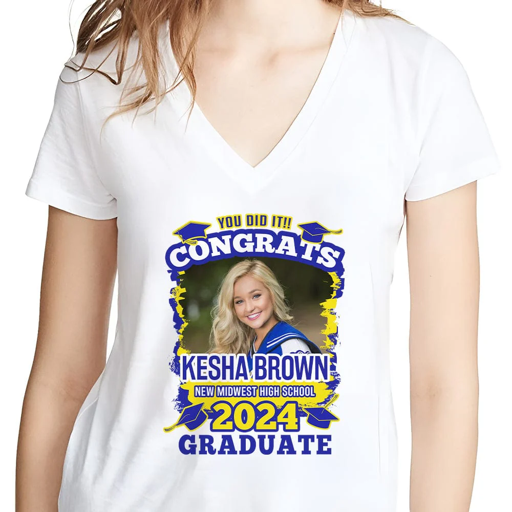 Custom Photo You Did It Congrats Graduation Shirt TA29 890273 - Image 9