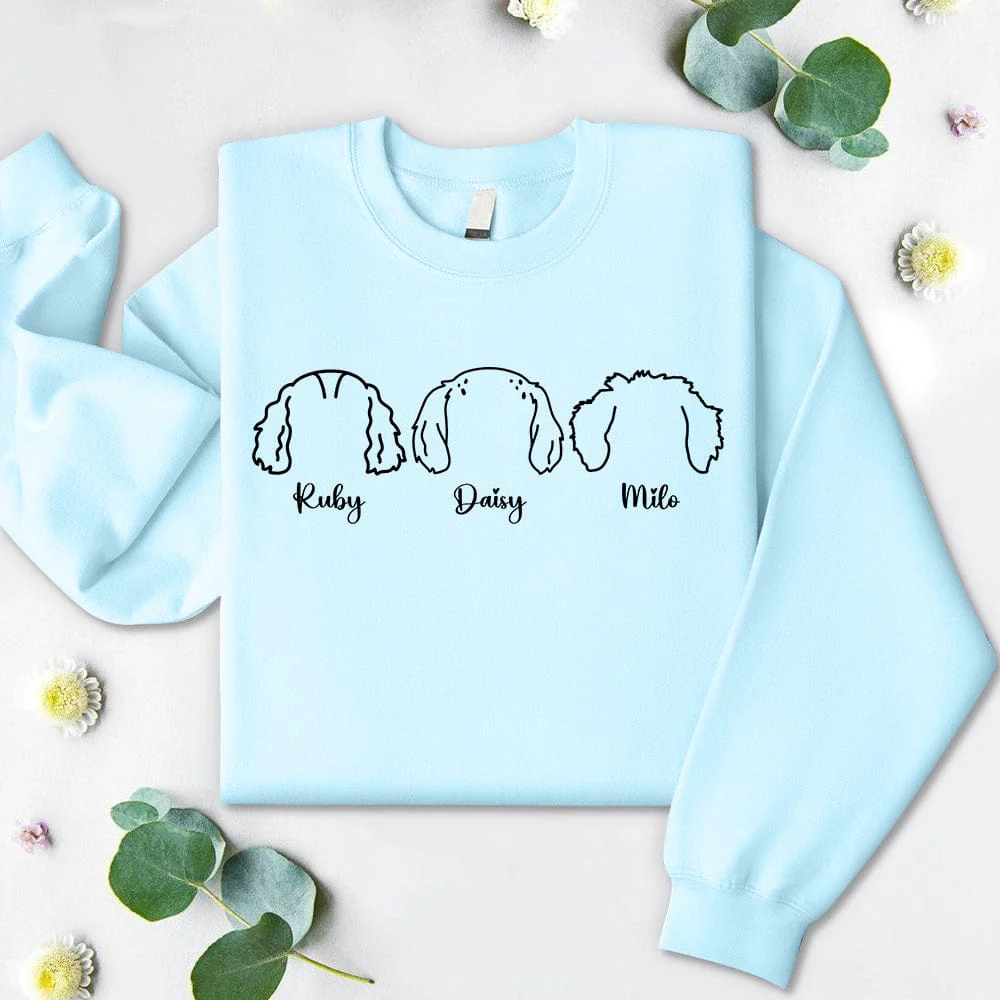 Dog Ear Line Sweatshirt Personalized Gift TA29 890281 - Image 3