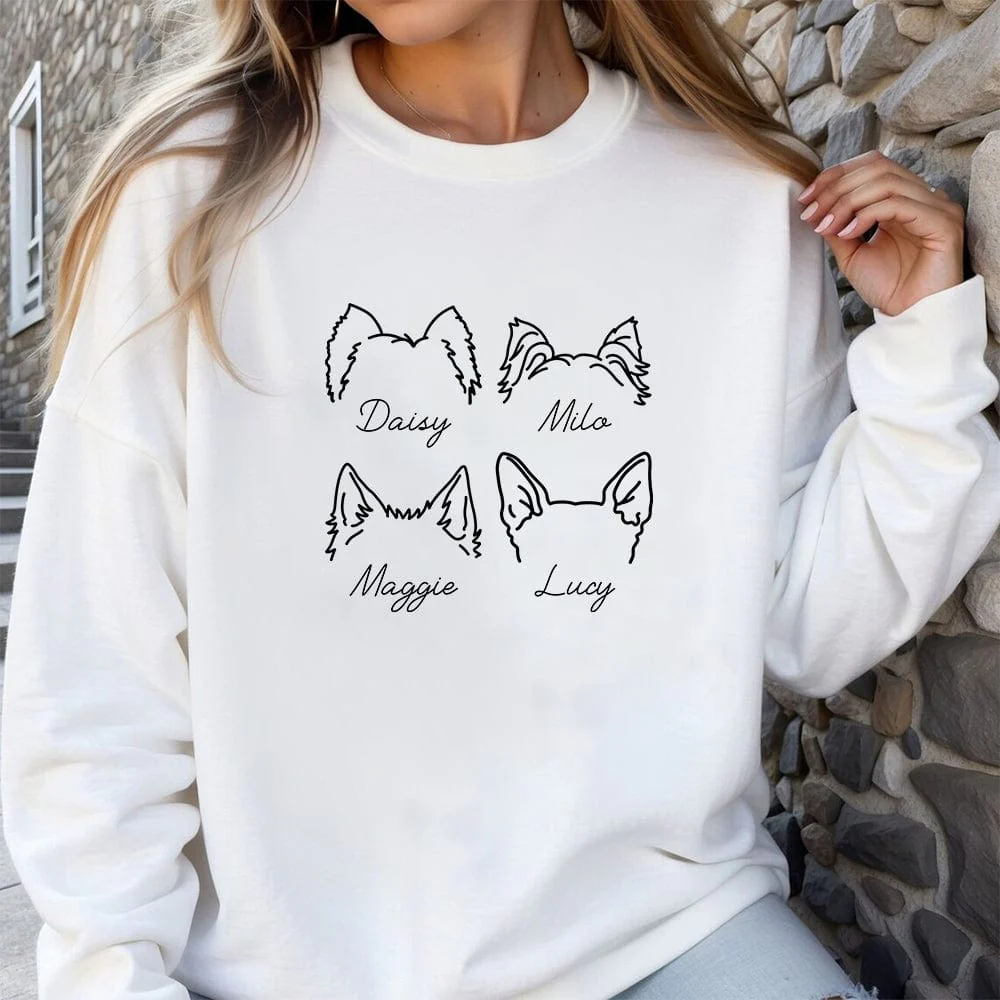 Dog Ear Line Sweatshirt Personalized Gift TA29 890281 - Image 4