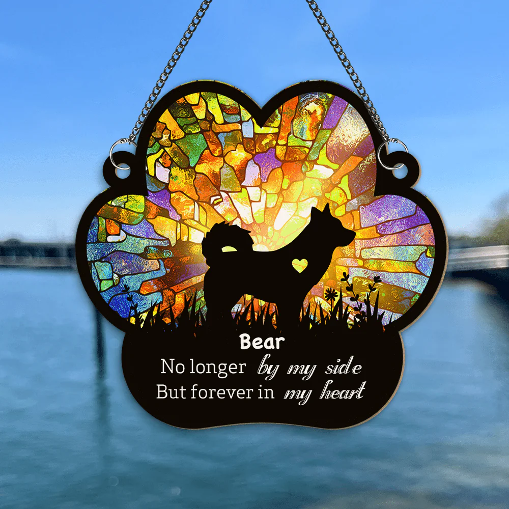 Forever In My Heart Dog Memorial Suncatcher Ornament Personalized Gift TH10 891553 - Image 3