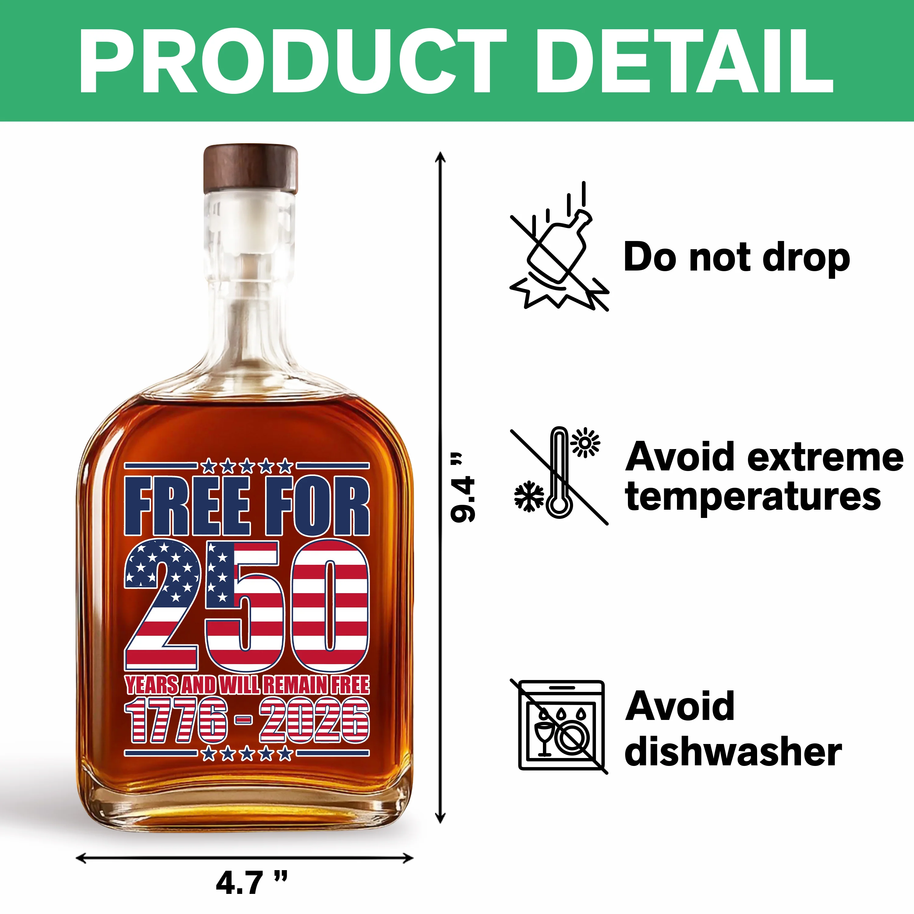 Free For 250 Years Whiskey Bottle TH10 894599 - Image 7