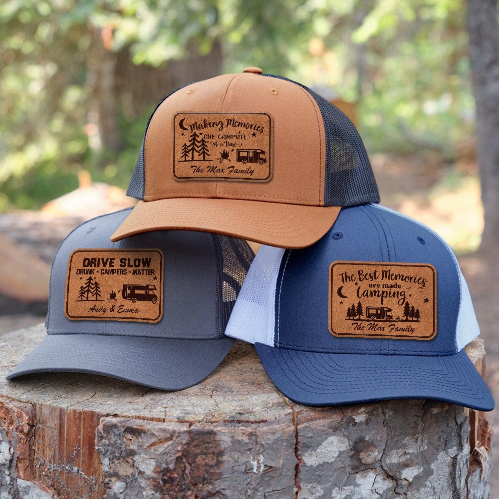 Happy Camper Custom Name Rectangle Patch Hat Personalized Gift K228 890081