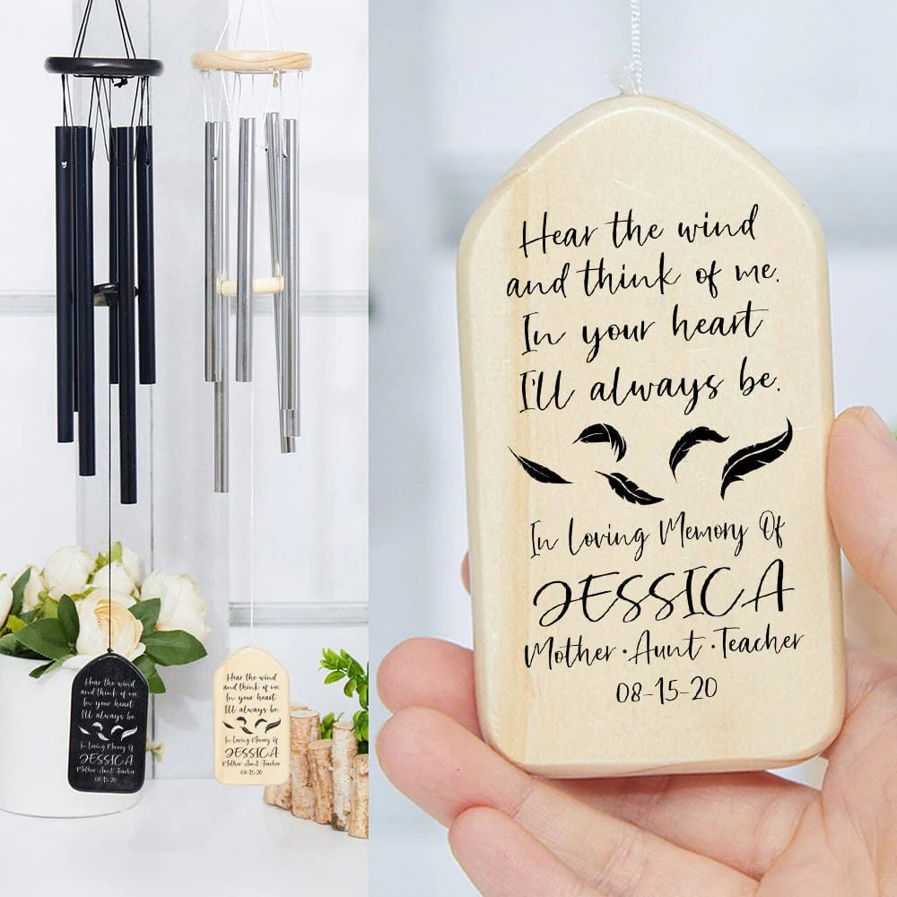 Hear The Wind And Think Of Me Memorial Wind Chimes Personalized Gifts N304 889917 - Image 3